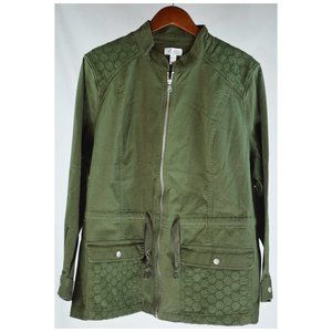 Denim + Company d&co Green Full Zip Jacket XL